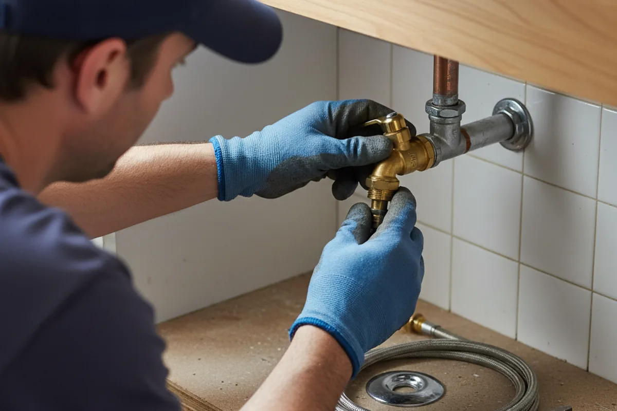 Shutoff valve and fitting work during Faucet and Fixture Repair in Feeding Hills